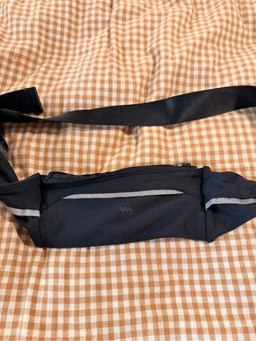 all in motion Black Waist Belt Bag with Reflective Trim